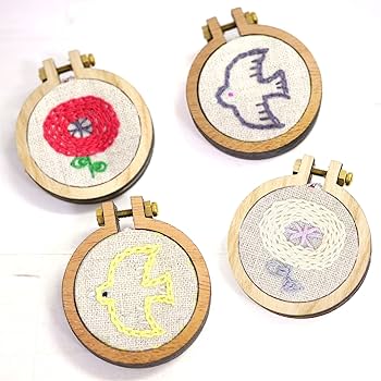 Amazon.co.jp: NASKA アクセサリーパーツ ミニチュア刺繍枠 円